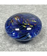 MERIDIAN STREET Art Glass Tidal Wave Flat Paperweight Hand Blown - Signed - $751.73 MXN