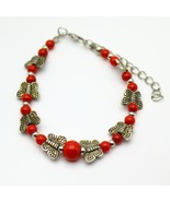 Red Turquoise Butterfly Bracelet - $56.26 MXN