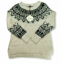 Knox Rose™ ~ Extra Small (XS) ~ Natural &amp; Black ~ Crewneck ~ Pullover Sweater - £17.93 GBP