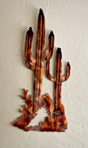 Saguaro Cactus - Metal Wall Art - Copper Plated 19&quot; x 9&quot; - £39.66 GBP