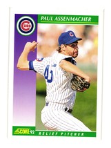 1992 Score #360 Paul Assenmacher Chicago Cubs - £1.54 GBP