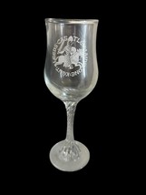 70s-80s Leeds Castle Maidstone Kent Etched Glass Goblet – Knight on Horseback - $18.00