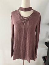 Jennifer Lopez silk like long sleeve shirt size xs - $18.81