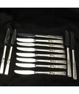 Oneida Morning Star Dinner Knives 8-1/2&quot;  Stainless  Lot of 12 Silverplate - $22.53