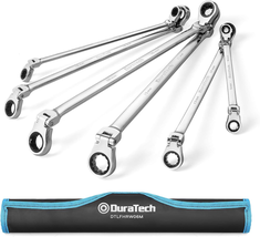 Extra Long Flex-Head Ratcheting Wrench Set, Double Box End Wrench Set, 6-Piece, - £57.82 GBP