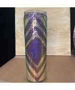 TUMBLERS! PURPLE GLITTER &amp; SILVER FOIL BOUGEE X PATTERN TUMBLERS 30 Oz A... - $28.99