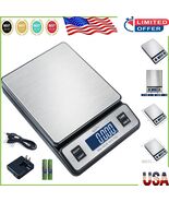 Compact 90 LB Digital Shipping Scale - Stainless Steel with Tare/Hold Fe... - $64.10 CAD