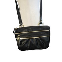 Relic Women&#39;s Crossbody Bag Black with Gold Piping Zippers Pockets Adj S... - $503.09 MXN