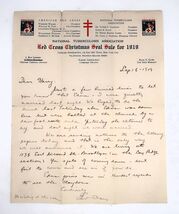 Antique Unusual Ephemera 1919 Harry Claydon Red Cross Letterhead History... - $39.99
