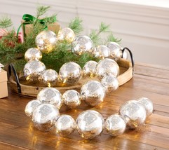 Indoor/Outdoor Illuminated 75&quot; Shatterproof Ball Garland by Valerie in S... - £155.06 GBP