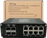 Industrial Ethernet Switch 8 Port, 240W Poe Gigabit Switch 10/100/1000Mb... - $609.99