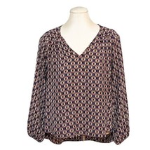 Allison Joy Evereve geometric lightweight silky blouse career Small - £15.56 GBP