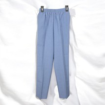 Vintage Alia Womens Pants Size 8 Blue Pleated Front Straight Elastic Wai... - $10.39