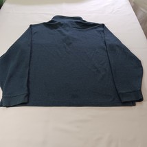 Van Heusen Flex Men Blue Cotton Blend 1/4 Zip Long Sleeve Pullover Sweatshirt XL image 2
