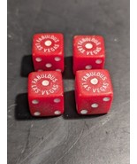 Vintage Fabulous Las Vegas Casino Dice Red and White Lot Of Four - £7.47 GBP