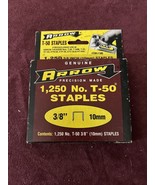 NOS T50 Staples  3/8” (10 Mm) Steel 1250/Pack  Arrow Fastener  USA Made - $9.89