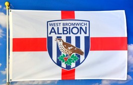 West Bromwich Albion Football Club Flag 3x5ft Polyester Banner  - £12.81 GBP