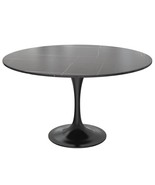 LeisureMod Verve Modern 48&quot; Round Dining Table with Sintered Stone Table... - $1,271.66 CAD