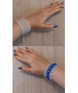 Handmade beaded wide cuff bracelet. Gift for mother, daughter, wife, ann... - $34.13 CAD