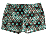 Crown &amp; Ivy White, Black, Blue, Orange Geo Print Flat Front Shorts Size 24W - $23.74