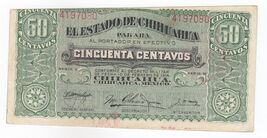 Chihuahua, Mexican State Currency, 50 Centavos, 1914, XF - $38.61