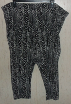 New Womens Susan Graver Chevron Pull On Gaucho Liquid Knit Capri Size 3XP - £22.13 GBP
