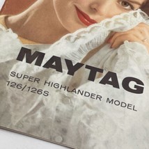 Maytag Washer Instruction Book Owners Manual Super Highlander 126 126S Vintage - £9.67 GBP