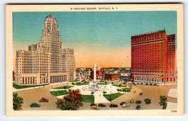 Niagara Square Buffalo New York Postcard Vintage Buildings Metropolitan Unused - £7.87 GBP