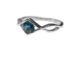 London Blue Topaz Anniversary Ring London Topaz Valentine Ring 925 Silver Ring - £33.78 GBP