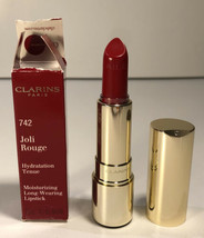 Clarins  Joli Rouge Moisturizing Lipstick ~ 742 Joli Rouge NEW DAMAGED BOX, READ - £15.89 GBP