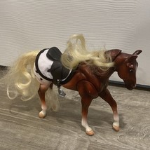 VINTAGE BREYER WESTERN ACTION TOY HORSE WITH SADDLE &amp; HAIR - $75.51