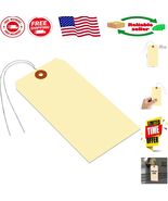 Heavy-Duty Blank Manila Tags with Pre-Attached Wire - 100 Count, 13pt Th... - $737.21 MXN