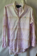Men&#39;s Ralph Lauren Size M Button-Up Shirt Long Sleeve Multicolor 100% Co... - $11.99