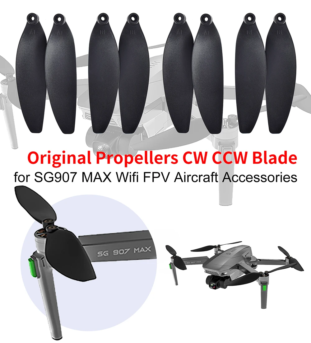New Original SG907 MAX Propellers RC Drone Qaucopter Spare Parts Blades Set - £9.80 GBP