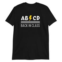 ABCD Back in Class Funny Teacher T-Shirt Black - $19.55+