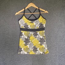 Soybu Crossback Tank Top Women M Yellow Gray Yoga Casual Strappy Strap Shirt - £10.53 GBP