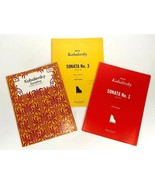 3 Vtg DIMITRI KABALEVSKY Piano Books- Sonata No. 1 &amp; 3, Sonatina Op. 13 ... - $15.88