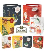 Christmas Bags w/ Gift Tags, 18 PCS 8 Different Designs Xmas Gift Bags w... - £21.32 GBP