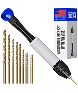 HSS Micro Twist Drill Bits Set with Pin Vise for Jewelry and Miniature C... - $452.73 MXN