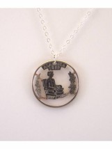 Alabama Hand Cut-Out Coin Necklace State Quarter 18 inch Chain - £19.13 GBP