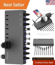 10 Isolated Output Guitar Pedal Power Supply with 4 AC Outlets - Compact... - $756.61 MXN
