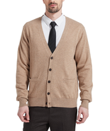 Men’S Cardigan Sweater Wool Blend V Neck Buttons Cardigan with Pockets(C... - €54,72 EUR