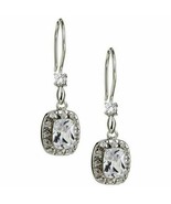 Celebrity Princess Cut Diamond Alternatives Dangle Earrings 14k Gold ove... - £31.00 GBP