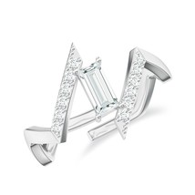 Kicky and Perky 925 Sterling Silver Moissanite Open Ring Jewelry For Women - $1,233.55 MXN