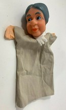 vintage hand puppet grandma grandmother plastic vinyl head fabric cloth ... - £6.53 GBP