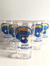 Vintage San Diego Chargers Mcdonalds Coca-Cola Plastic Cups Set Of 6 Gla... - $10.93