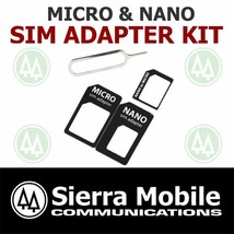 20x SIM Card Adapter KIT • MICRO + NANO SIM Converter + Eject Tool WITH ... - $10.66