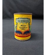 Old SUPREX Motor Graphite Paper Label Advertising Can Car Truck Oil Gas ... - £13.82 GBP