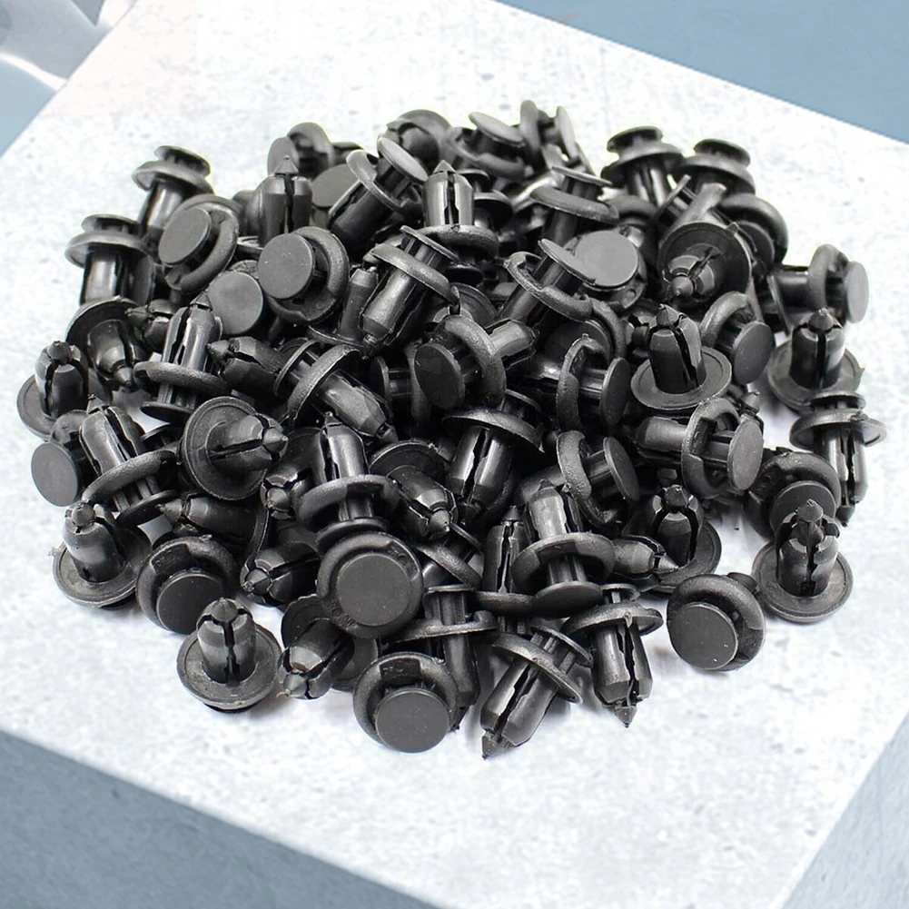 Auto Fasteners Rivets Clips 10mm Car Bumper Rivet Black Door Panel Fender Liner - £12.94 GBP