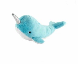 NWT Carters Blue Narwhal Plush Silver Horn Soft Stuffed Lovey Baby Gift 67498 - £23.80 GBP